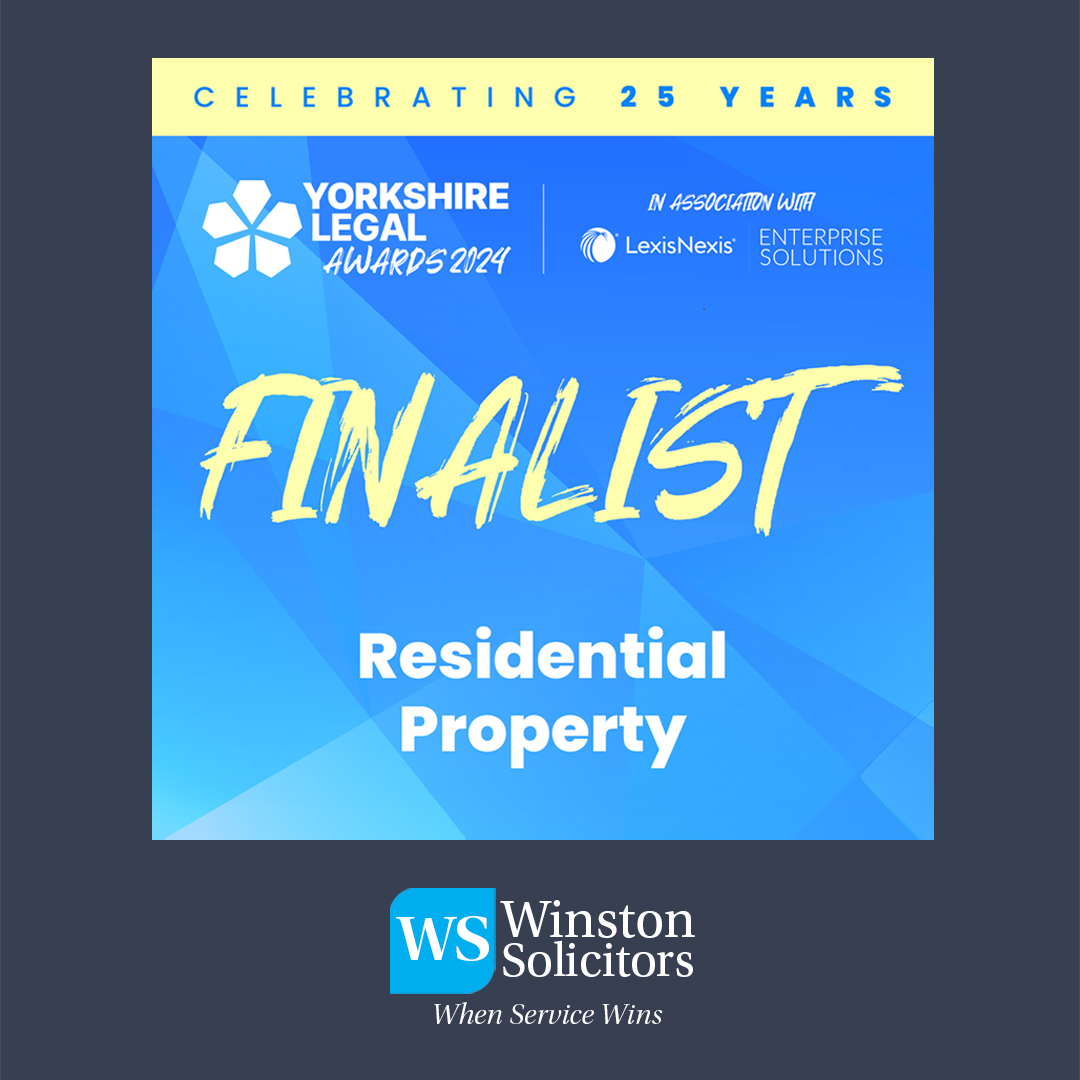 Yorkshire Legal Awards 2024 - Winston Solicitors Residential Property Finalists