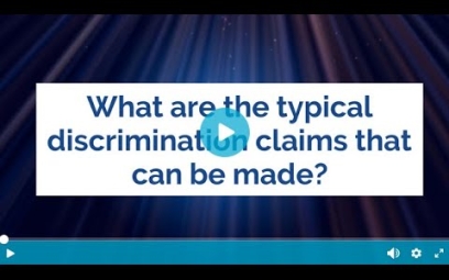 Embedded thumbnail for What are the typical discrimination claims that can be made?