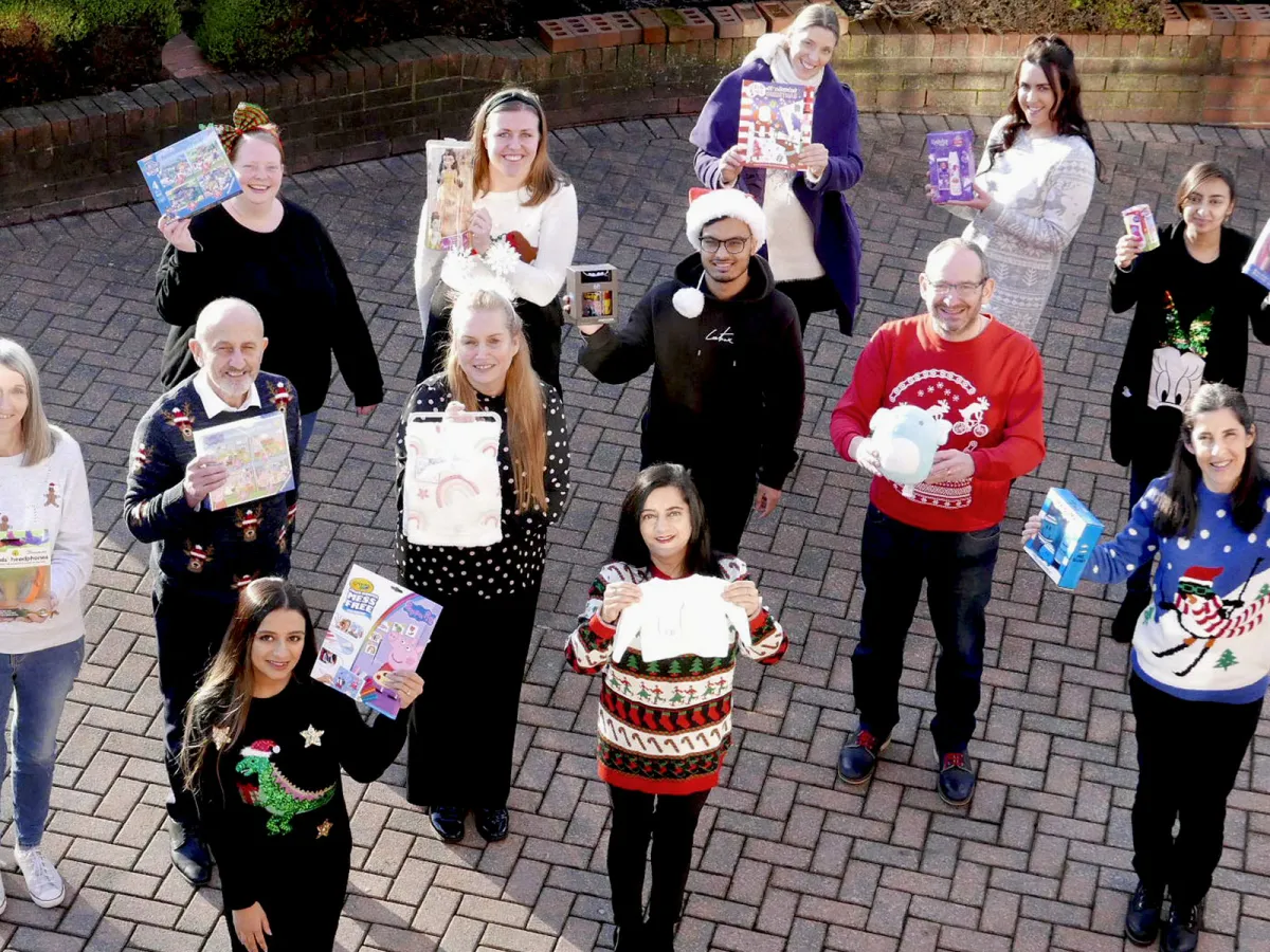 Festive Christmas jumpers ready to deliver our gifts for Cash For Kids Mission Christmas Festive Christmas jumpers ready to deliver our gifts for Cash For Kids Mission Christmas