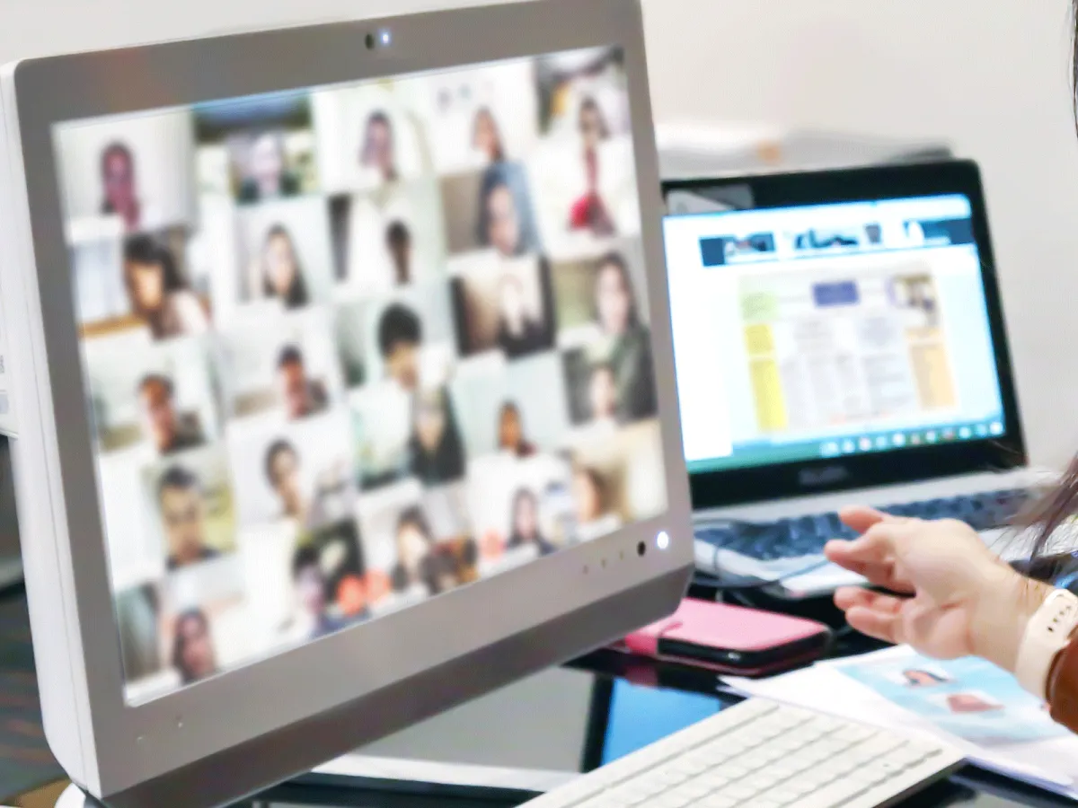 Zoom call with employees Zoom call with employees