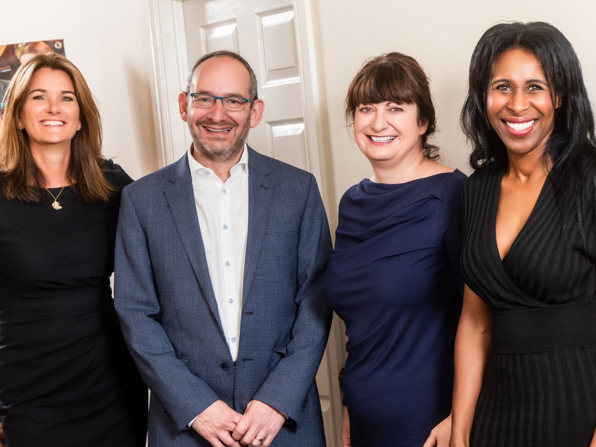 Harriet Reid and Teresa Davidson with Jonathan Winston and Wendy Campbell